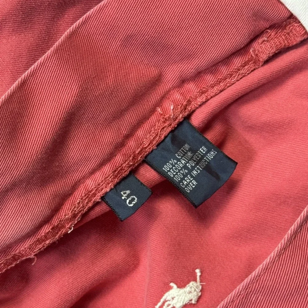 Polo Ralph Lauren Chino Shorts Mens 40 Red Cotton Classic Fit 9